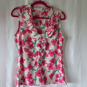 Lilly Pulitzer Floral Blouse SZ M, $38